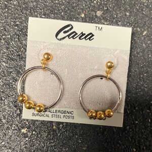 Cara 90s Gold and Silver Hoop Earrings